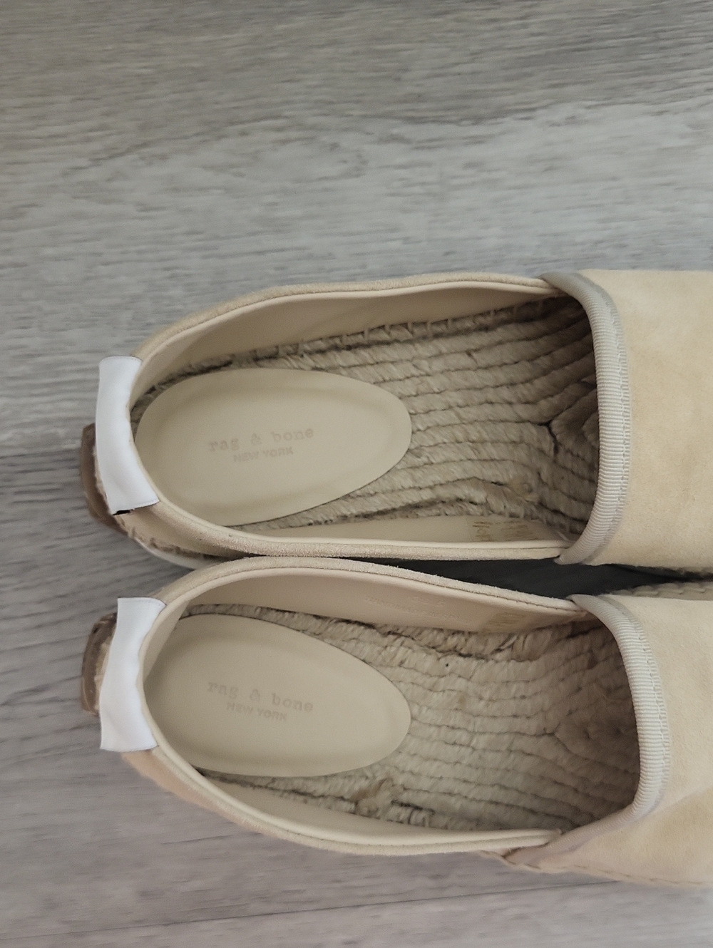 Rag & Bone Macadamia Suede Espadrille Runner Flats Slip On Handmade Spain 38.5 - Picture 6 of 8